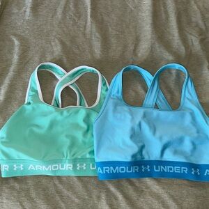 Under Armour Aqua and Teal Sports Bras